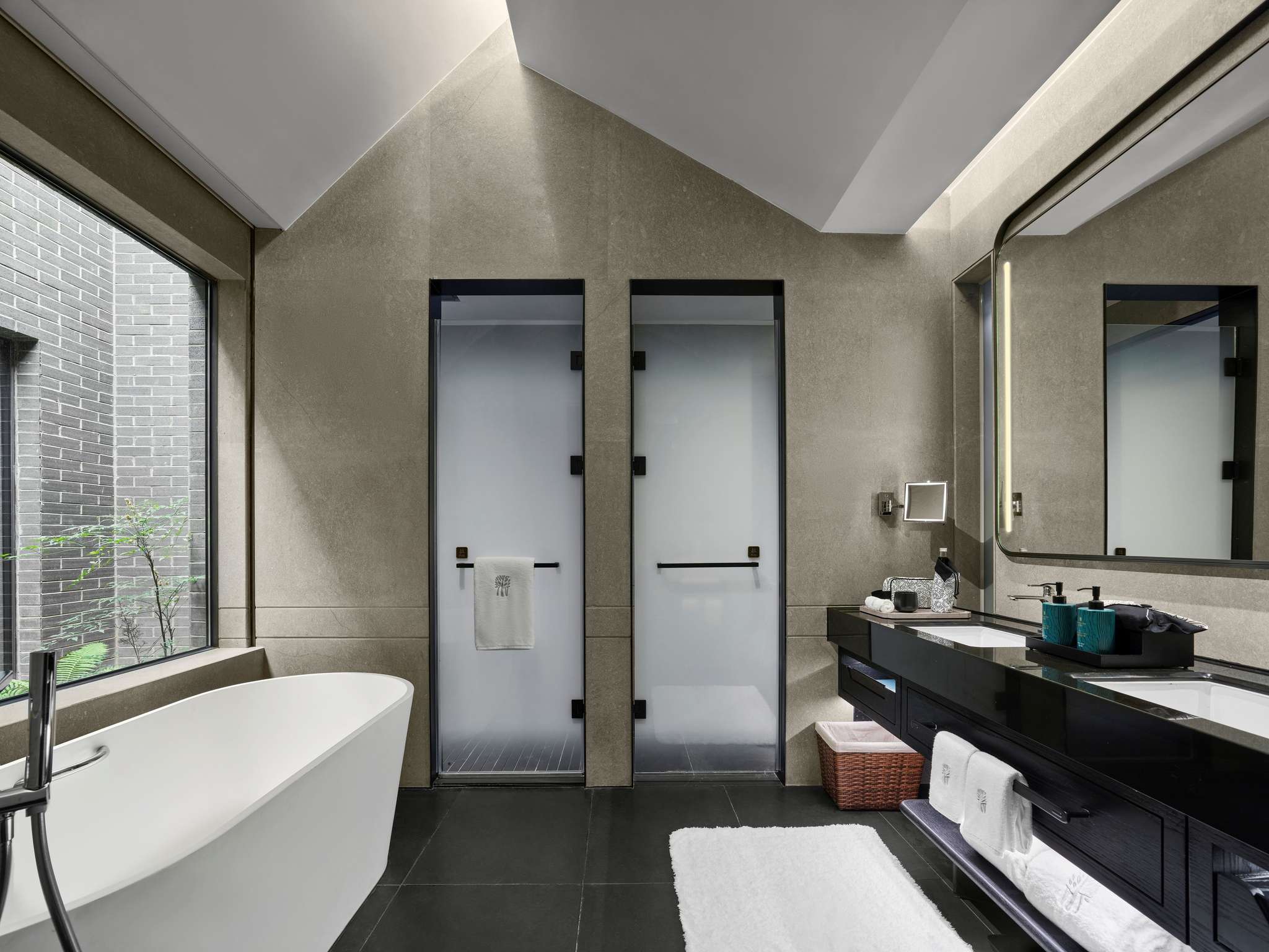 Bathroom in hot spring suite